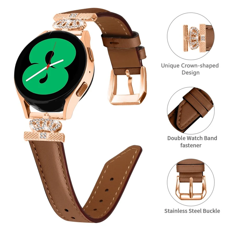 Samsung Galaxy Watch3 41mm / Watch 5 40mm / 44mm Watch Band Rose Gold Buckle 20mm Watch Strap