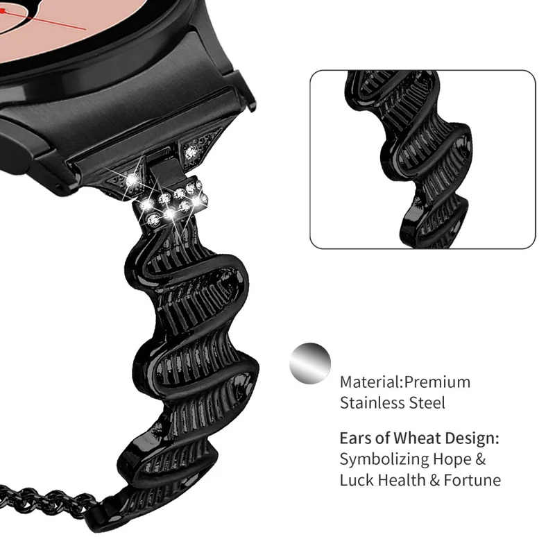 Samsung Galaxy Watch Universal 20mm Watch Band with Connector Alloy Bracelet Strap