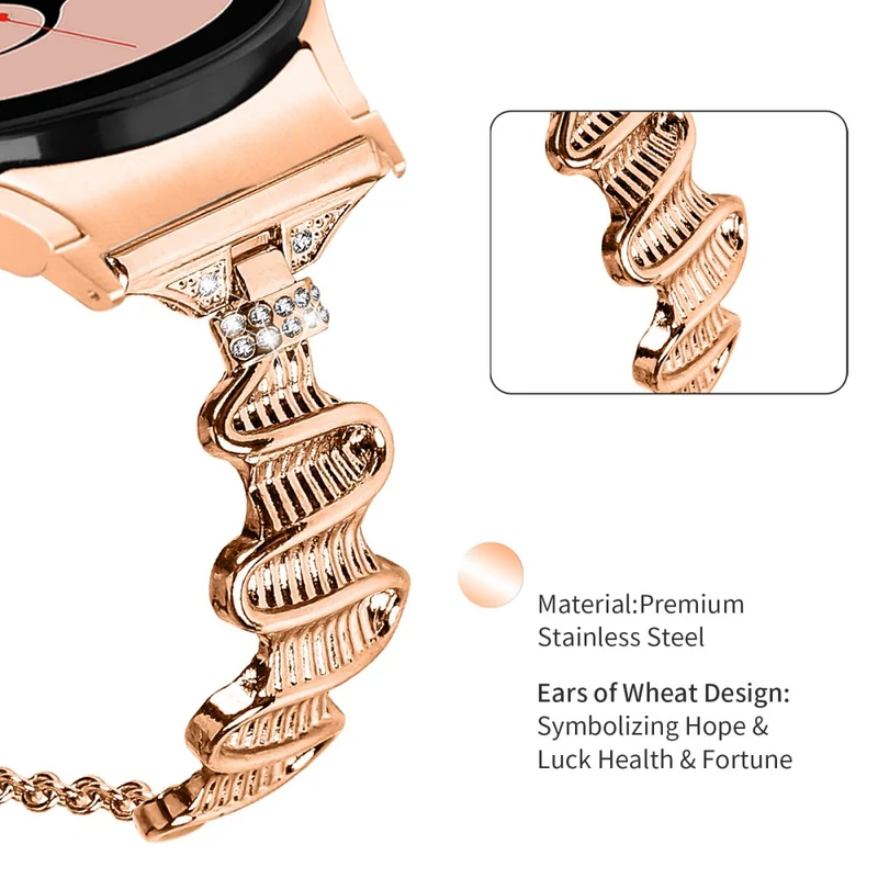 Samsung Galaxy Watch Universal 20mm Watch Band with Connector Alloy Bracelet Strap