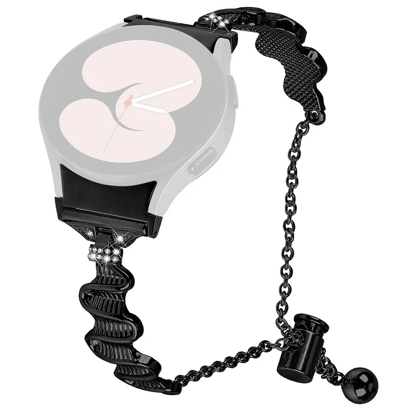 Samsung Galaxy Watch Universal 20mm Watch Strap with Connector Rhinestones Decor Bracelet Band
