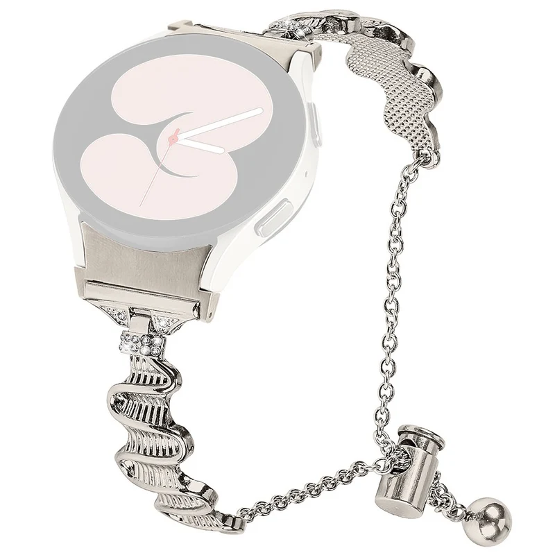 Samsung Galaxy Watch Universal 20mm Watch Strap with Connector Rhinestones Decor Bracelet Band