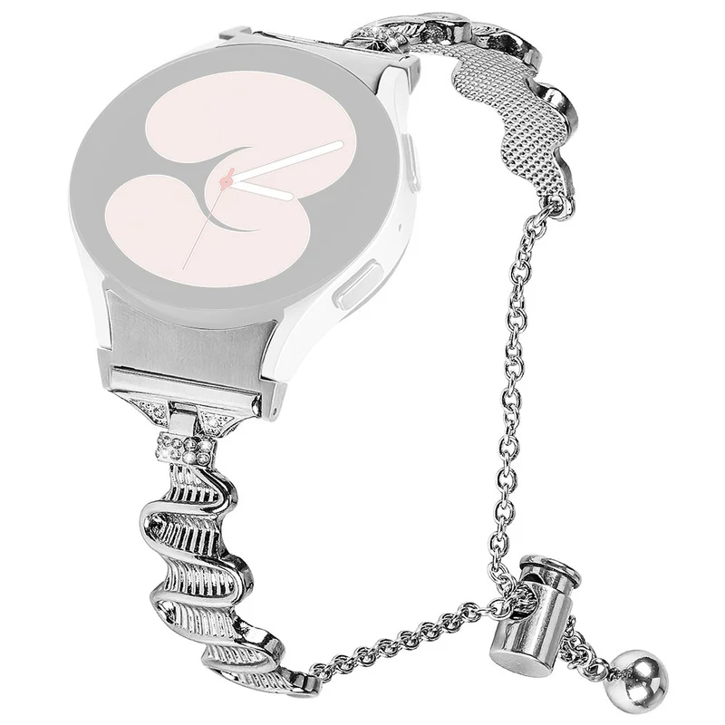 Samsung Galaxy Watch Universal 20mm Watch Strap with Connector Rhinestones Decor Bracelet Band