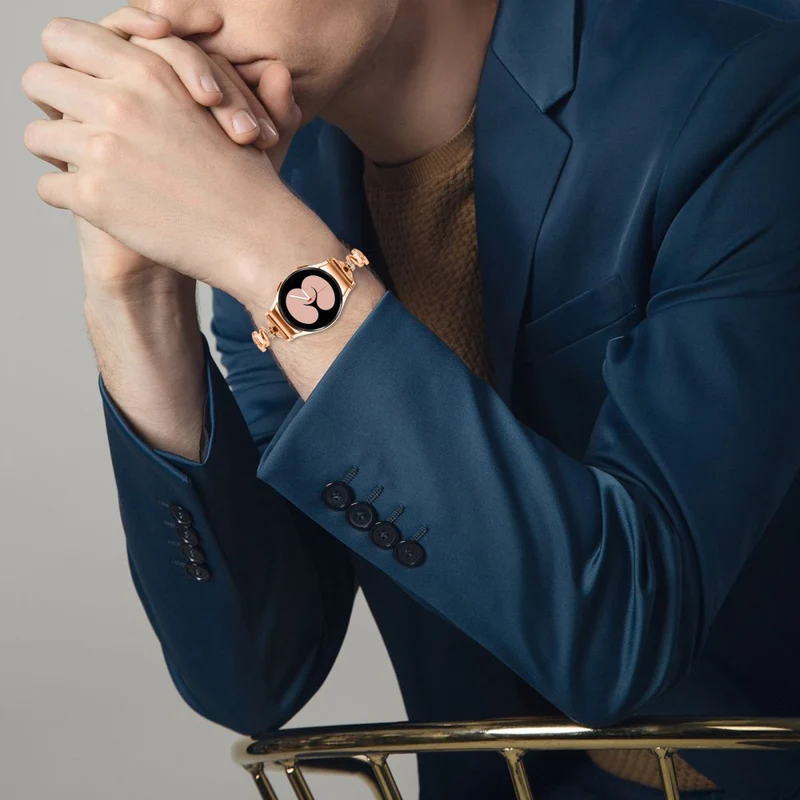 Samsung Galaxy Watch Universal 20mm Watch Strap with Connector Rhinestones Decor Bracelet Band