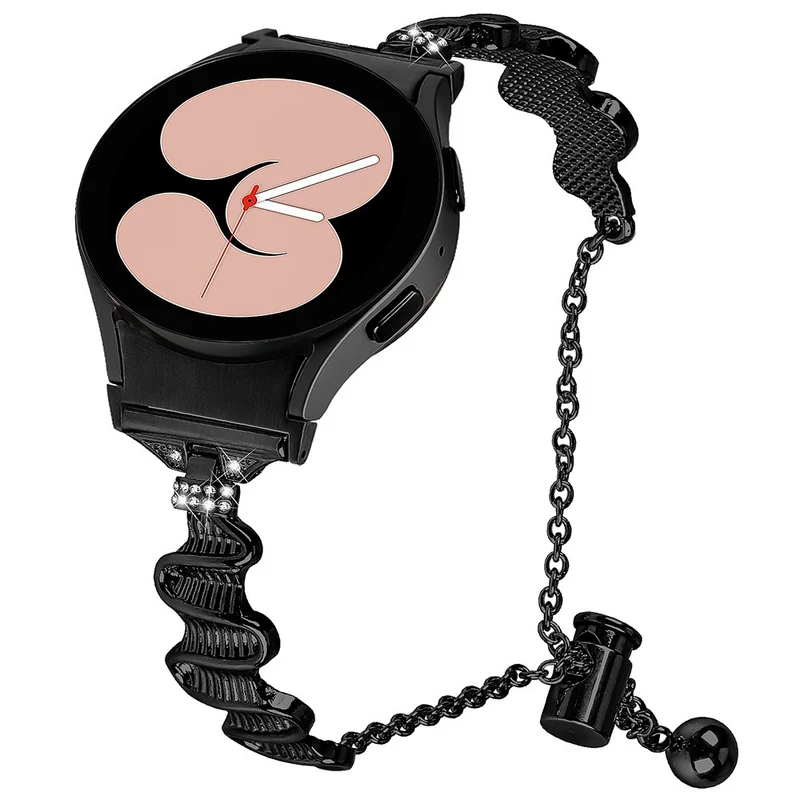 Samsung Galaxy Watch Universal 20mm Watch Strap with Connector Rhinestones Decor Bracelet Band