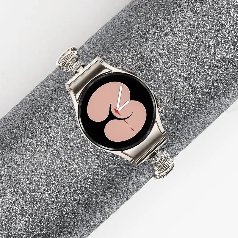 Samsung Galaxy Watch Universal 20mm Watch Strap with Connector Rhinestones Decor Bracelet Band