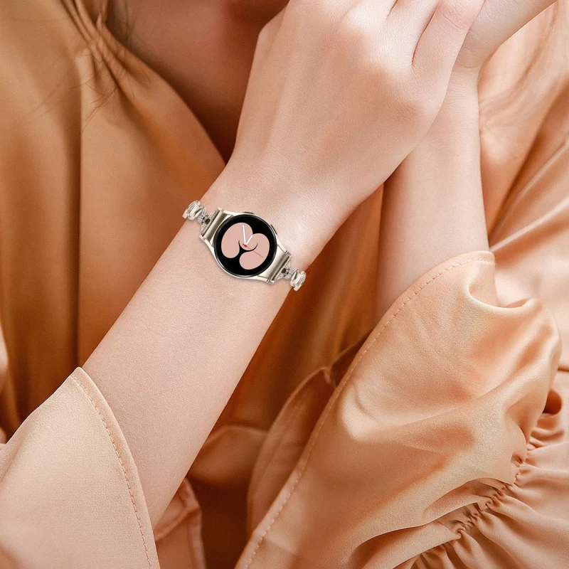 Samsung Galaxy Watch Universal 20mm Watch Strap with Connector Rhinestones Decor Bracelet Band