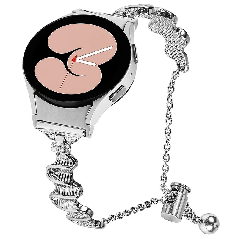 Samsung Galaxy Watch Universal 20mm Watch Strap with Connector Rhinestones Decor Bracelet Band