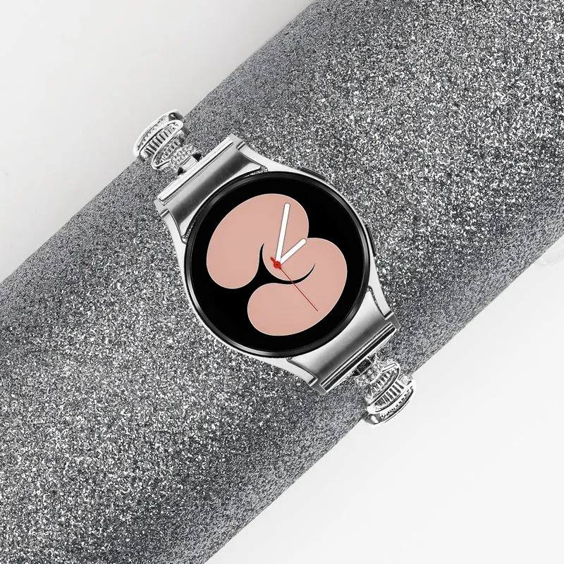 Samsung Galaxy Watch Universal 20mm Watch Strap with Connector Rhinestones Decor Bracelet Band
