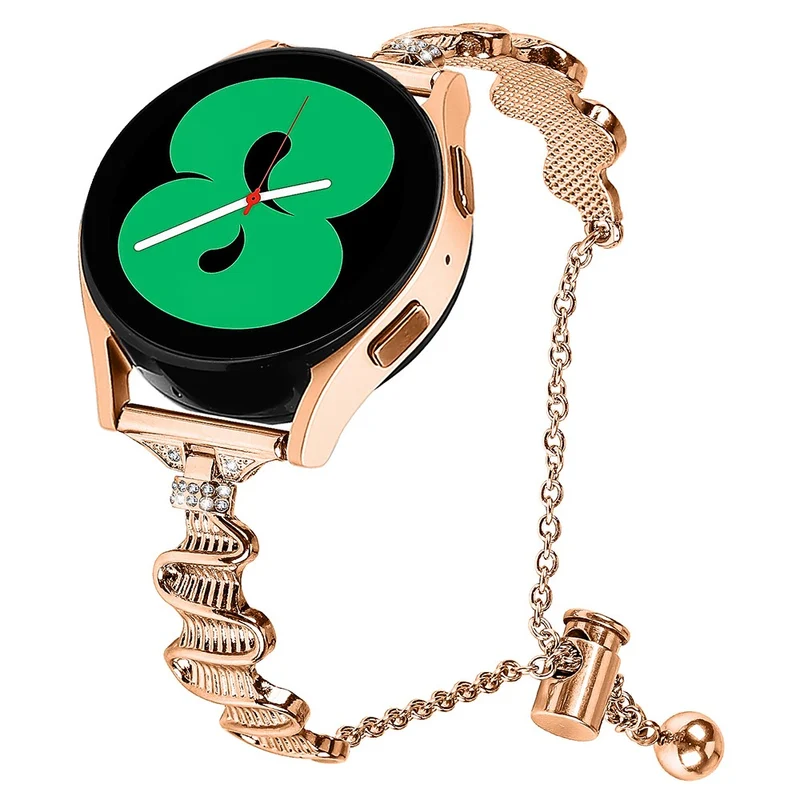 Samsung Galaxy Watch Active / Active2 40mm / Active2 44mm Rhinestone Decor Stainless Steel Watch Band 20mm Bracelet Strap