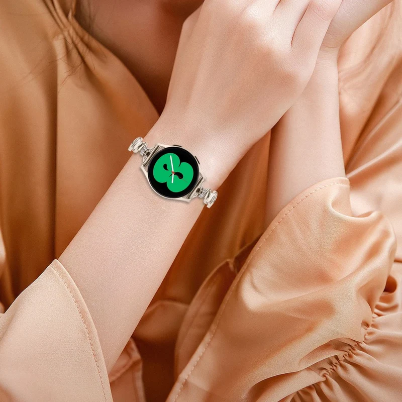 Samsung Galaxy Watch Active / Active2 40mm / Active2 44mm Rhinestone Decor Stainless Steel Watch Band 20mm Bracelet Strap