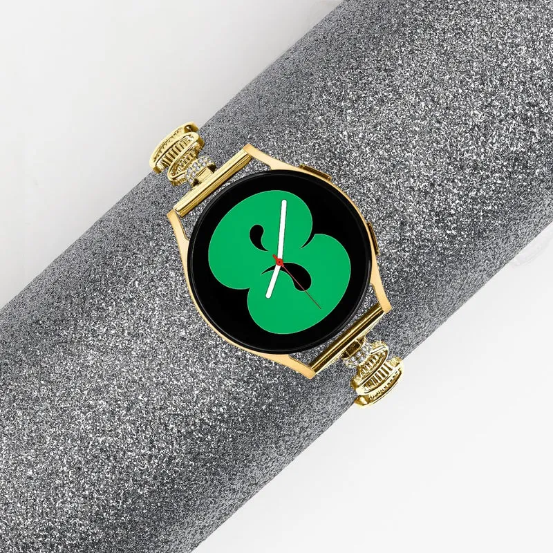 Huami Amazfit Cheetah Pro Alloy Watch Band 20mm Wave Shape Jewelry Bracelet Strap with Rhinestones