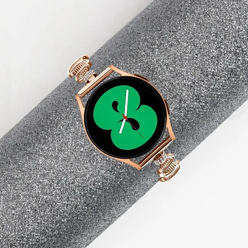 Huami Amazfit Cheetah Pro Alloy Watch Band 20mm Wave Shape Jewelry Bracelet Strap with Rhinestones