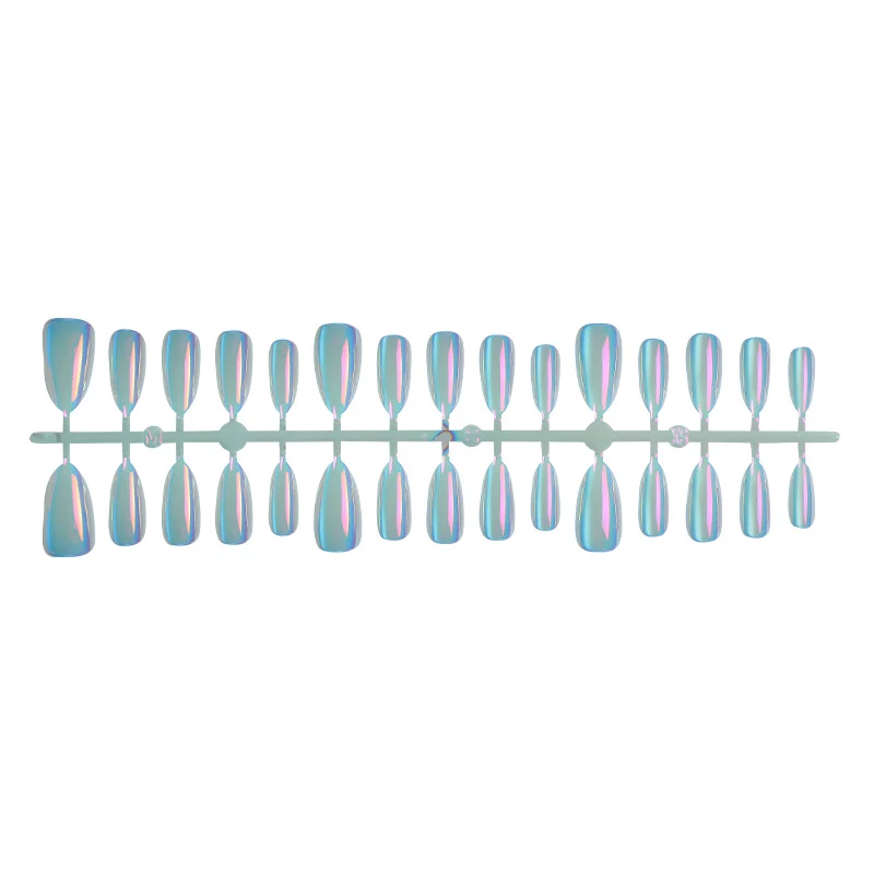 Glänzendes Ombre Druck-On-Nagelset