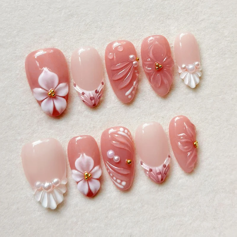 Florales dekoratives Press-On-Nail-Art-Set 1790738810