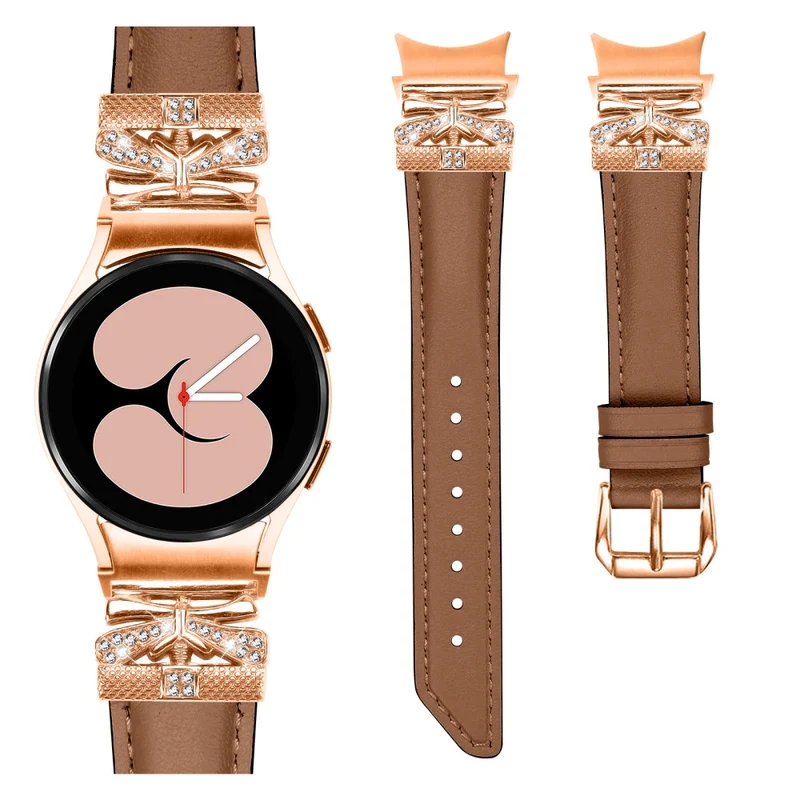 Samsung Galaxy Watch6 44mm / Watch6 Classic 43mm / 47mm Watch Strap Rose Gold Buckle Butterfly Connector Band