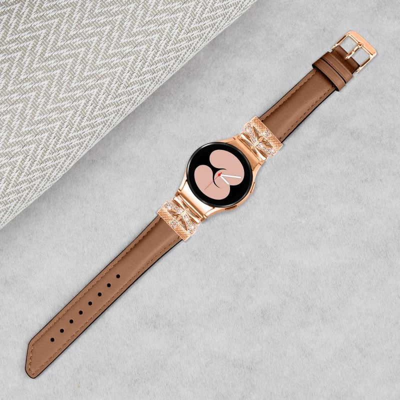 Samsung Galaxy Watch6 44mm / Watch6 Classic 43mm / 47mm Watch Strap Rose Gold Buckle Butterfly Connector Band