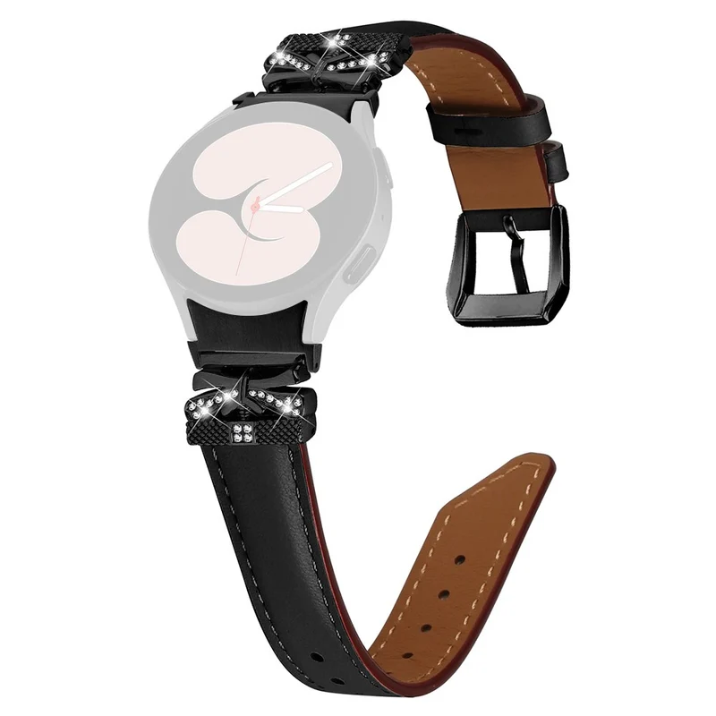 Samsung Galaxy Watch6 44mm / Watch6 Classic 43mm / 47mm Black Buckle Watchband Butterfly Connector Strap