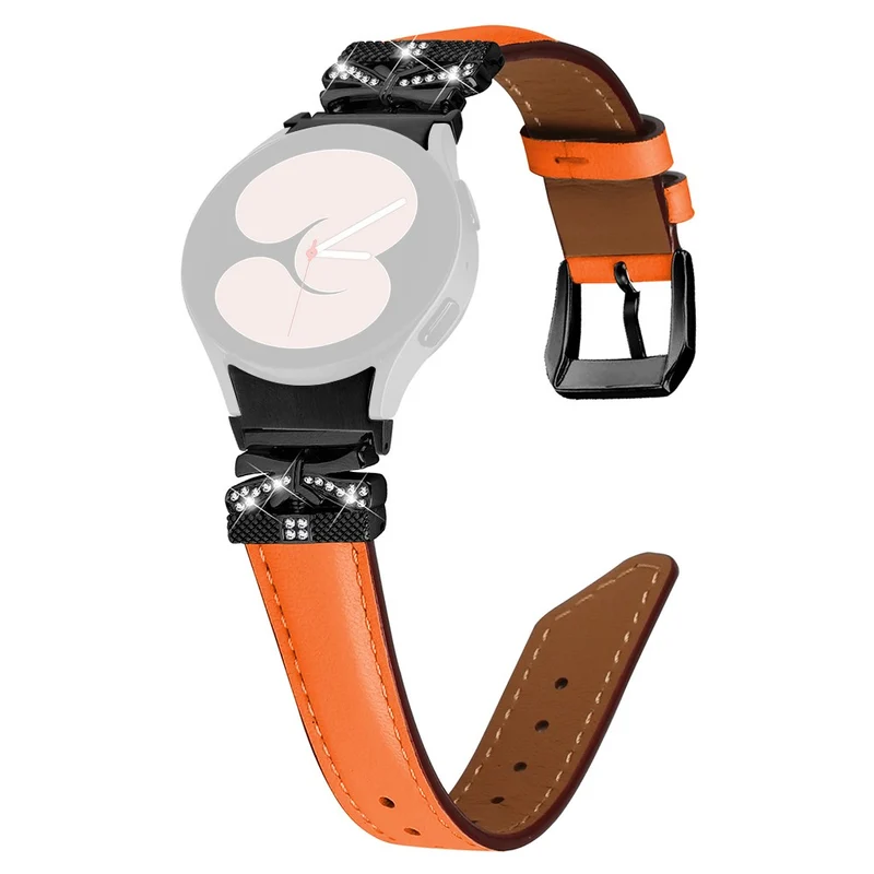 Samsung Galaxy Watch6 44mm / Watch6 Classic 43mm / 47mm Black Buckle Watchband Butterfly Connector Strap