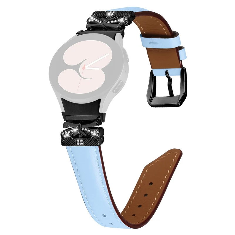 Samsung Galaxy Watch6 44mm / Watch6 Classic 43mm / 47mm Black Buckle Watchband Butterfly Connector Strap