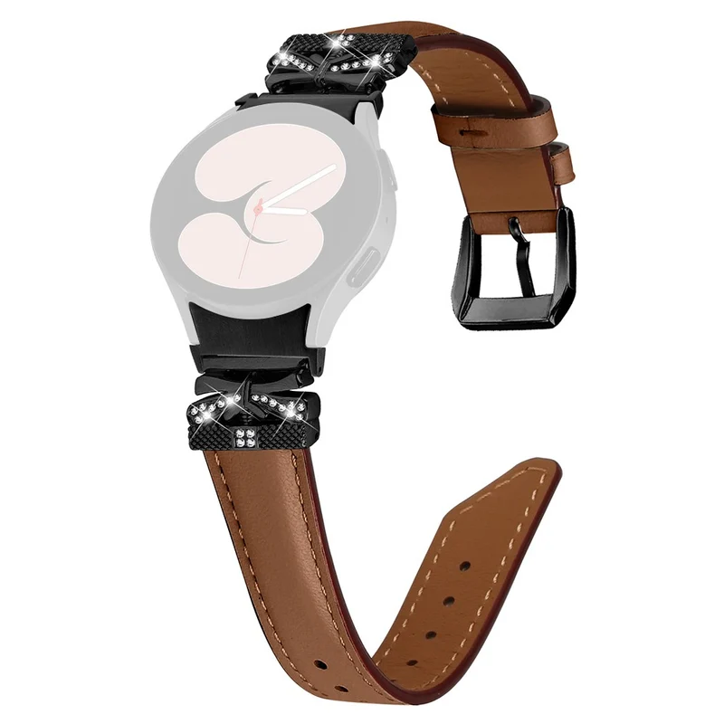 Samsung Galaxy Watch6 44mm / Watch6 Classic 43mm / 47mm Black Buckle Watchband Butterfly Connector Strap