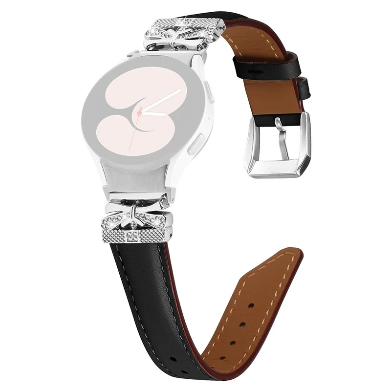 Samsung Galaxy Watch6 44mm / Watch6 Classic 43mm / 47mm Silver Buckle Watch Band Strap with Butterfly Connector