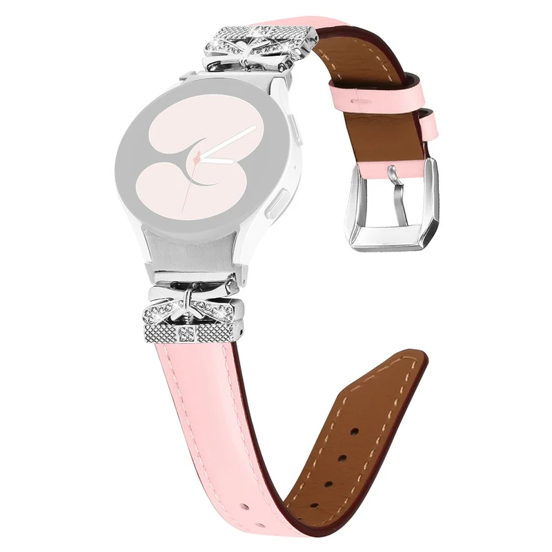 Samsung Galaxy Watch6 44mm / Watch6 Classic 43mm / 47mm Silver Buckle Watch Band Strap with Butterfly Connector
