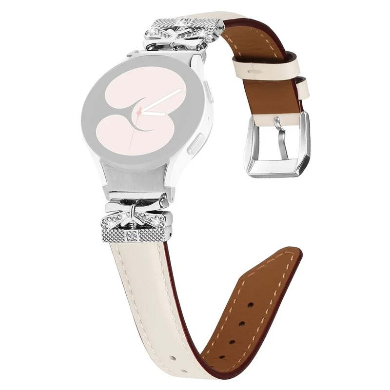 Samsung Galaxy Watch6 44mm / Watch6 Classic 43mm / 47mm Silver Buckle Watch Band Strap with Butterfly Connector