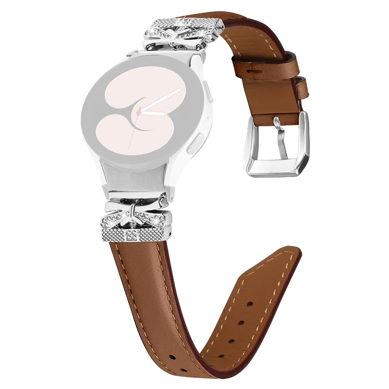 Samsung Galaxy Watch6 44mm / Watch6 Classic 43mm / 47mm Silver Buckle Watch Band Strap with Butterfly Connector