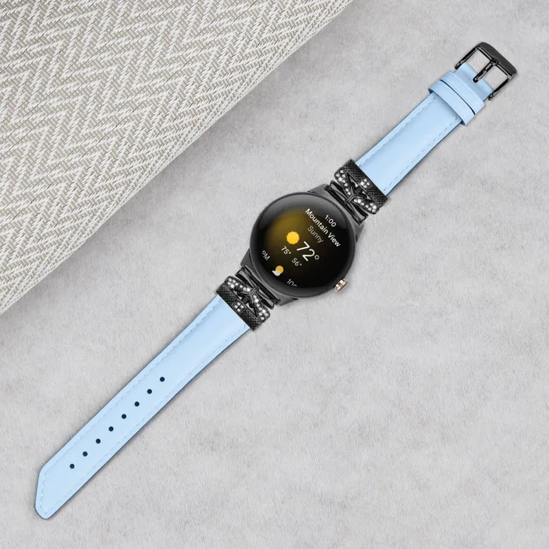 Google Pixel Watch / Watch 2 Watch Strap Black Buckle Butterfly Connector Watchband