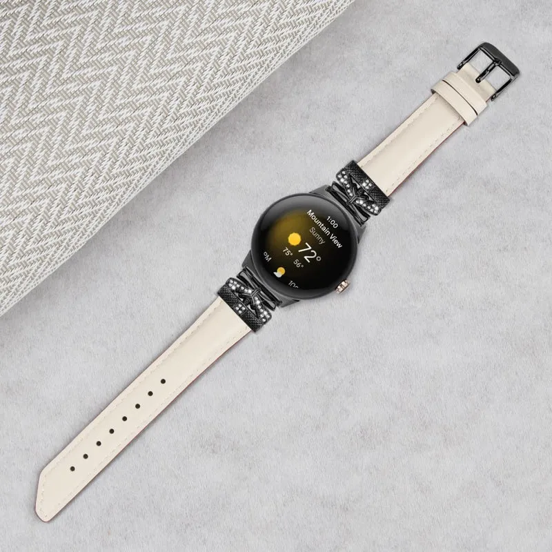 Google Pixel Watch / Watch 2 Watch Strap Black Buckle Butterfly Connector Watchband