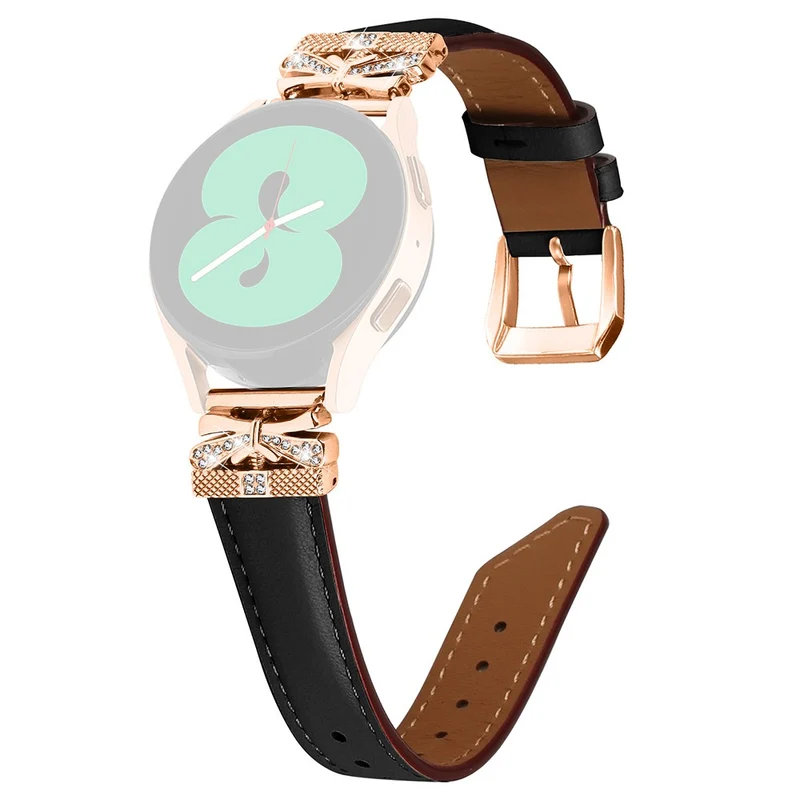Huami Amazfit Cheetah Pro Rose Gold Buckle Wrist Band 20mm Genuine Cowhide Leather Butterfly Watch Strap