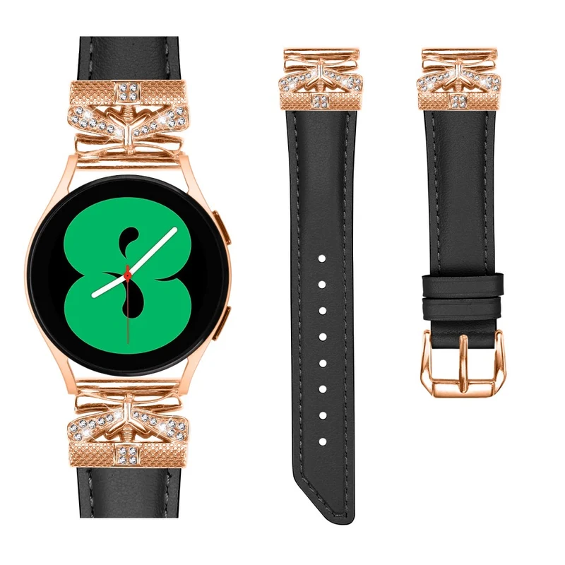 Huami Amazfit Cheetah Pro Rose Gold Buckle Wrist Band 20mm Genuine Cowhide Leather Butterfly Watch Strap