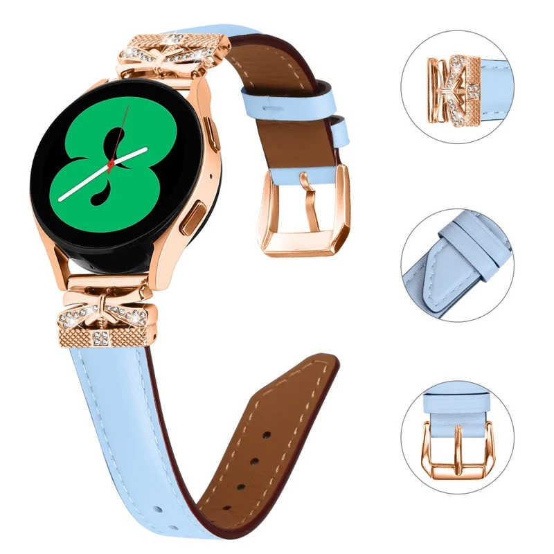 Huami Amazfit Cheetah Pro Rose Gold Buckle Wrist Band 20mm Genuine Cowhide Leather Butterfly Watch Strap