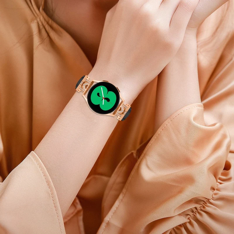 Huami Amazfit Cheetah Pro Replacement Strap with Rose Gold Buckle 20mm M-Shape Connector Watch Band