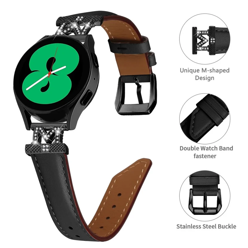 Black Buckle Watch Strap Huami Amazfit Cheetah Pro M-Shape Connector 20mm Watch Band