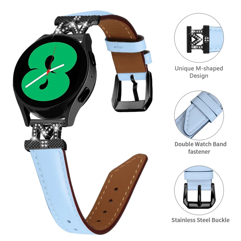 Black Buckle Watch Strap Huami Amazfit Cheetah Pro M-Shape Connector 20mm Watch Band
