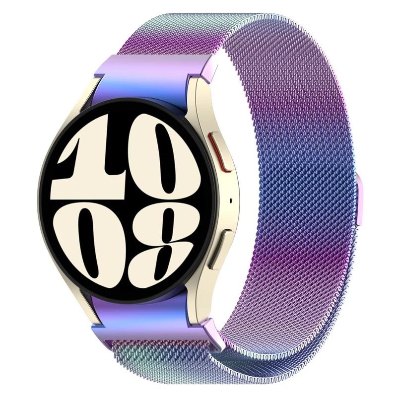 Samsung Galaxy Watch Universal 20mm Stainless Steel Watchband Quick Release Watch Strap - Colorful