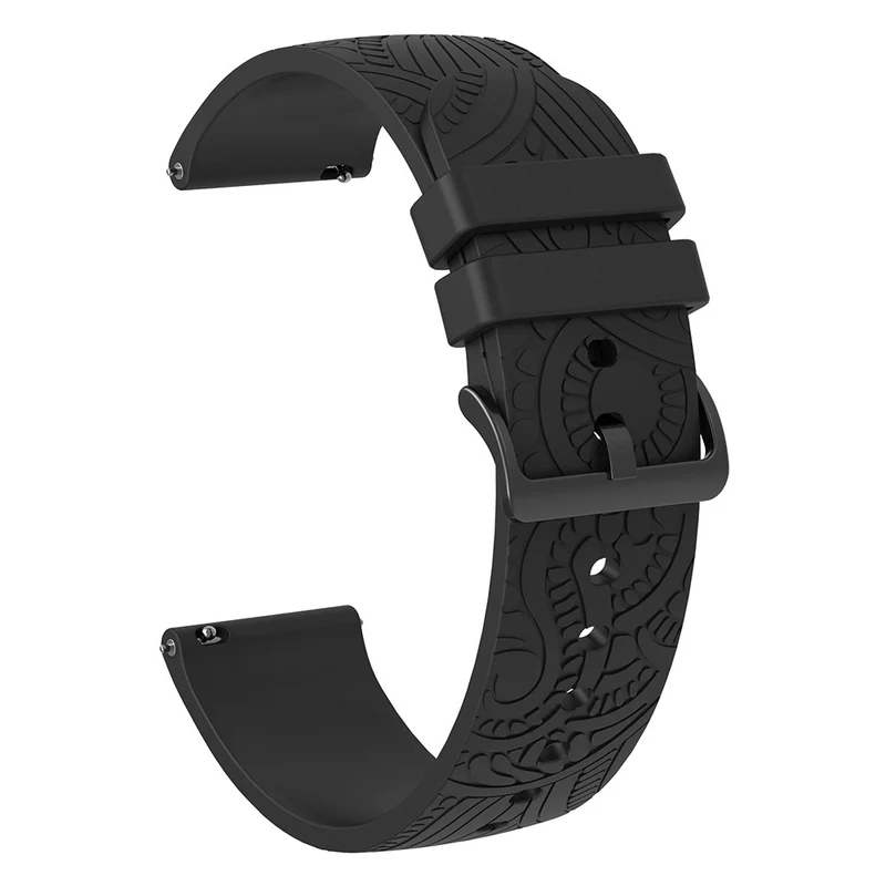 Garmin Vivomove / Samsung Gear Sport / Pebble 2 / Huawei Watch 2 Patten Silicone Strap 20mm Watchband - Mint Green