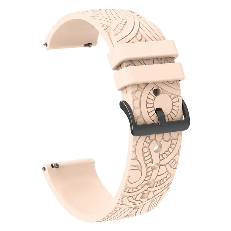 Garmin Vivomove / Samsung Gear Sport / Pebble 2 / Huawei Watch 2 Patten Silicone Strap 20mm Watchband - Mint Green