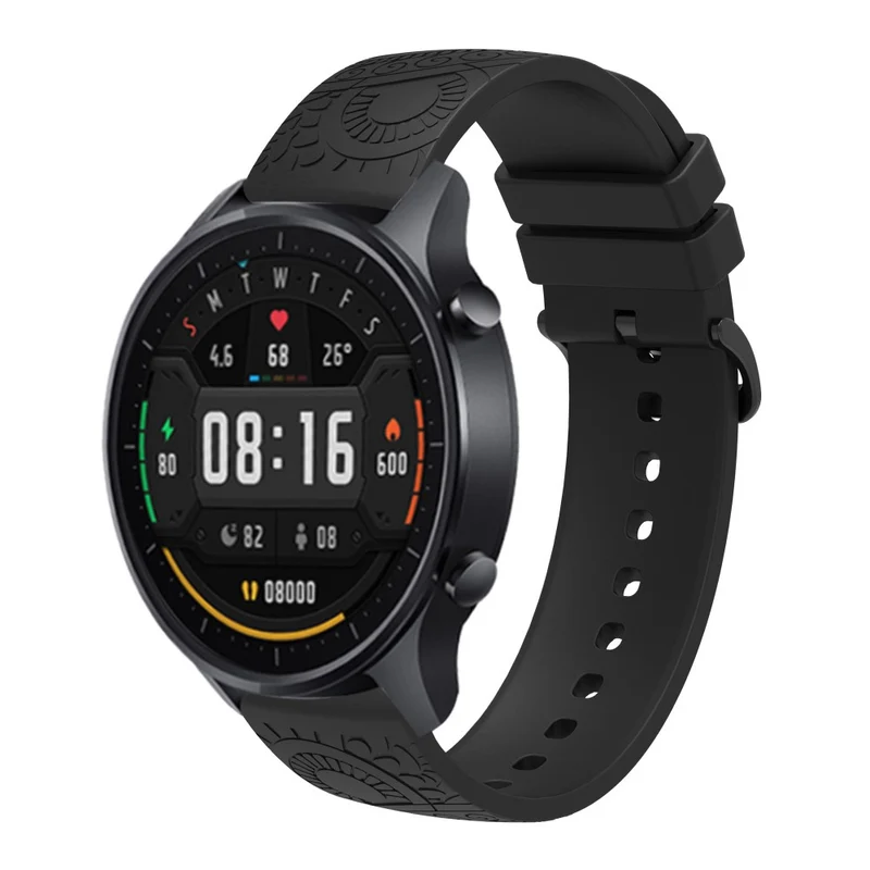 Garmin Vivomove / Samsung Gear Sport / Pebble 2 / Huawei Watch 2 Patten Silicone Strap 20mm Watchband - Mint Green