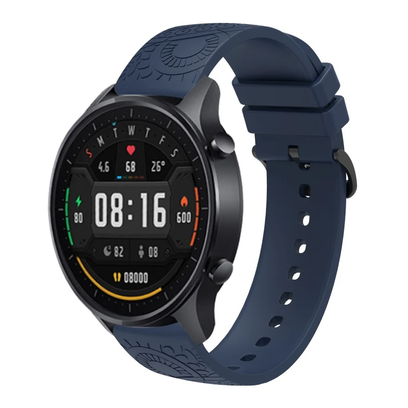 Garmin Vivomove / Samsung Gear Sport / Pebble 2 / Huawei Watch 2 Patten Silicone Strap 20mm Watchband - Mint Green