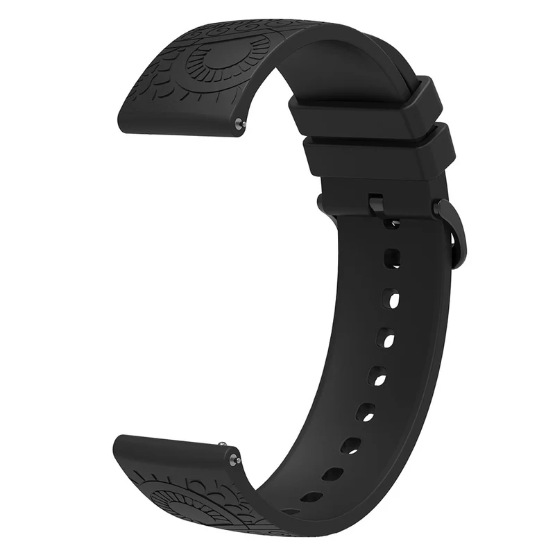 Garmin Vivomove / Samsung Gear Sport / Pebble 2 / Huawei Watch 2 Patten Silicone Strap 20mm Watchband - Mint Green
