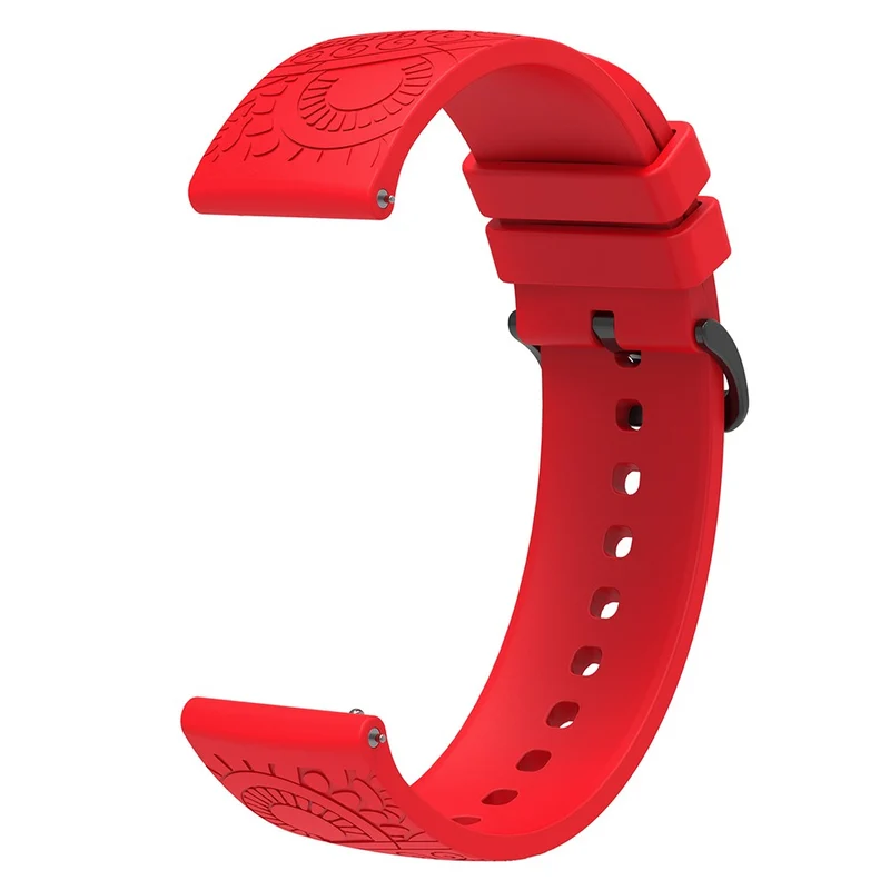 Garmin Vivomove / Samsung Gear Sport / Pebble 2 / Huawei Watch 2 Patten Silicone Strap 20mm Watchband - Mint Green