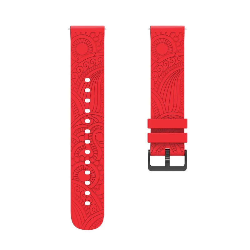 Garmin Vivomove / Samsung Gear Sport / Pebble 2 / Huawei Watch 2 Patten Silicone Strap 20mm Watchband - Mint Green