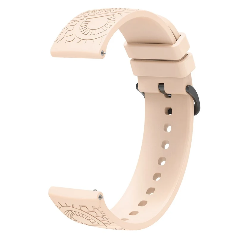 Garmin Vivomove / Samsung Gear Sport / Pebble 2 / Huawei Watch 2 Patten Silicone Strap 20mm Watchband - Mint Green