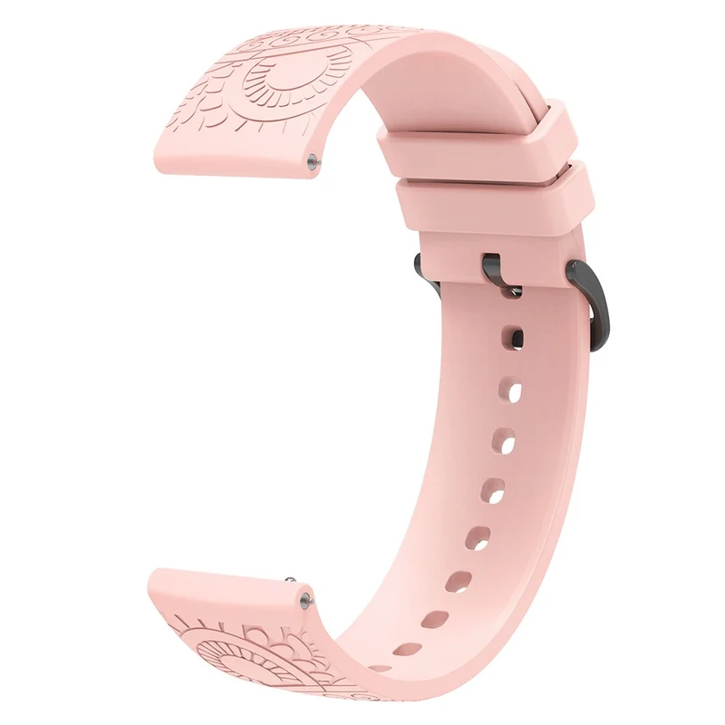 Garmin Vivomove / Samsung Gear Sport / Pebble 2 / Huawei Watch 2 Patten Silicone Strap 20mm Watchband - Mint Green
