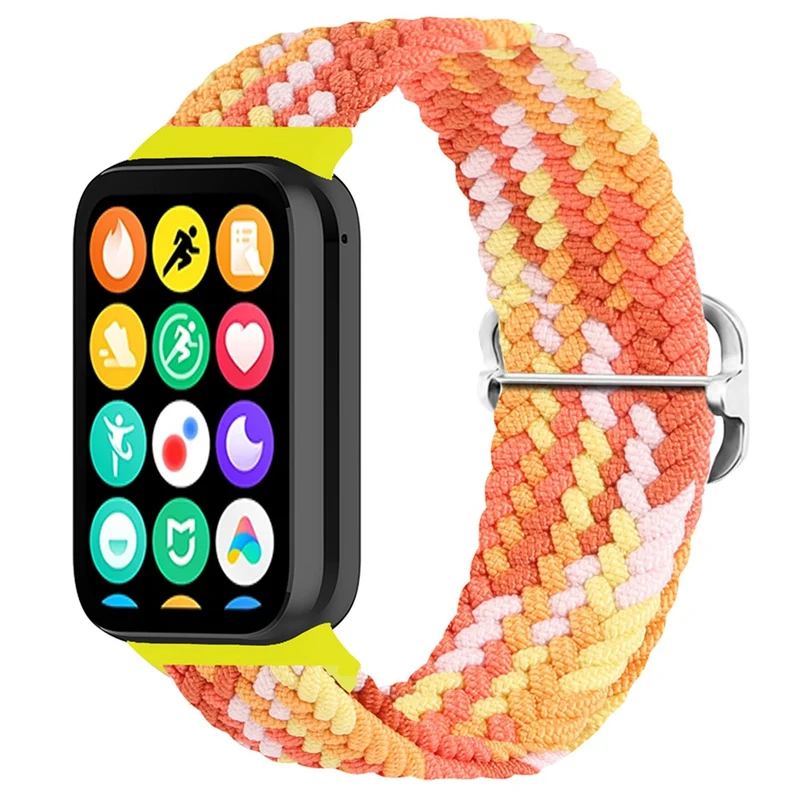 Xiaomi Smart Band 8 Pro Nylon Watch Band Adjustable Woven Strap - Official Rainbow