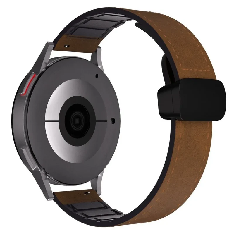 Amazfit Bip Max D-Schnalle Lederarmband (Braun)