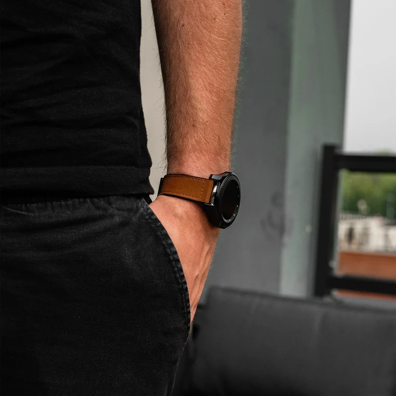 Amazfit Bip Max D-Schnalle Lederarmband (Braun)