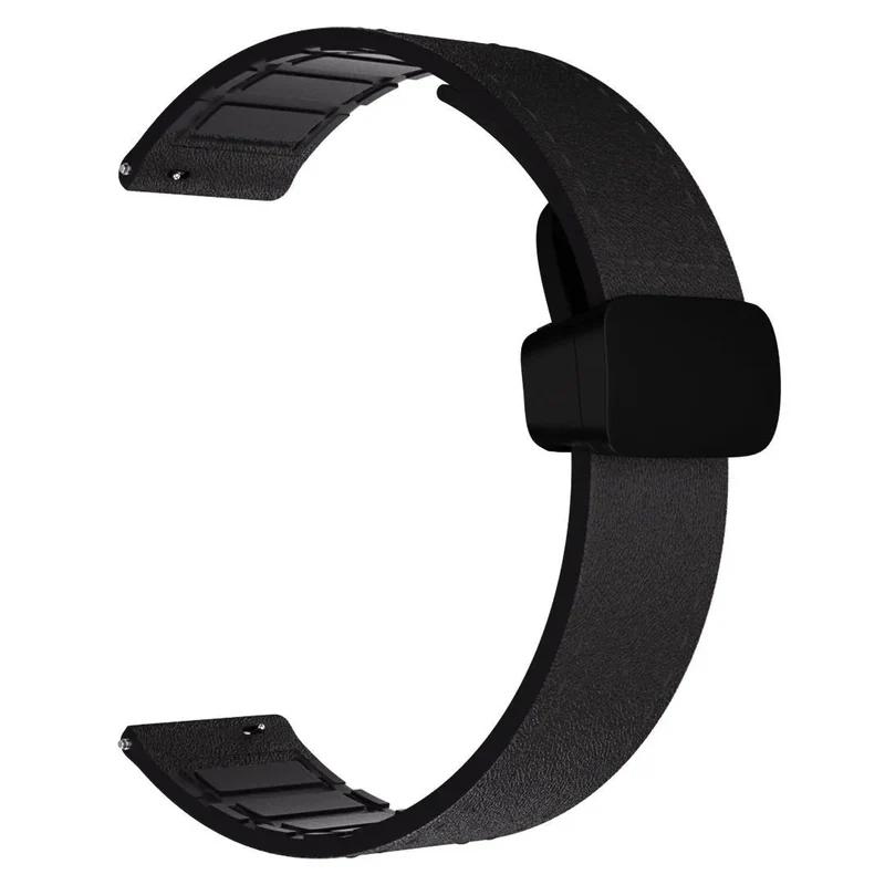 Amazfit Bip Max D-Schnalle Lederarmband (Schwarz)